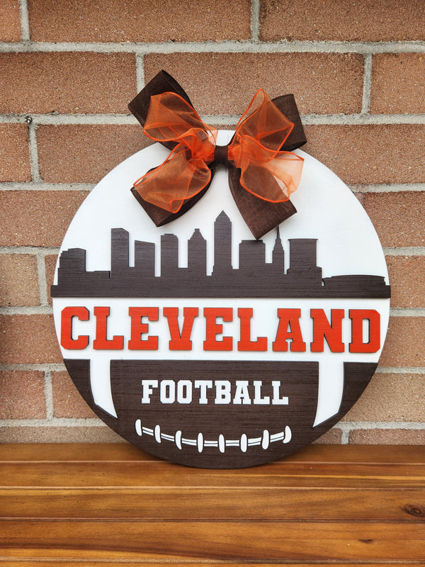 Cleveland Football Door Sign