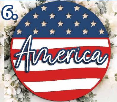 Fourth of July - 18" Door Hanger