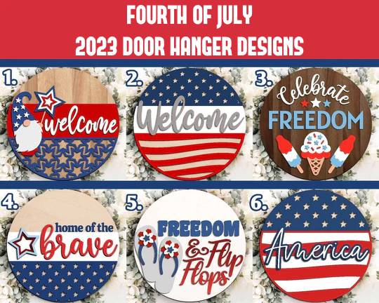 Fourth of July - 18" Door Hanger
