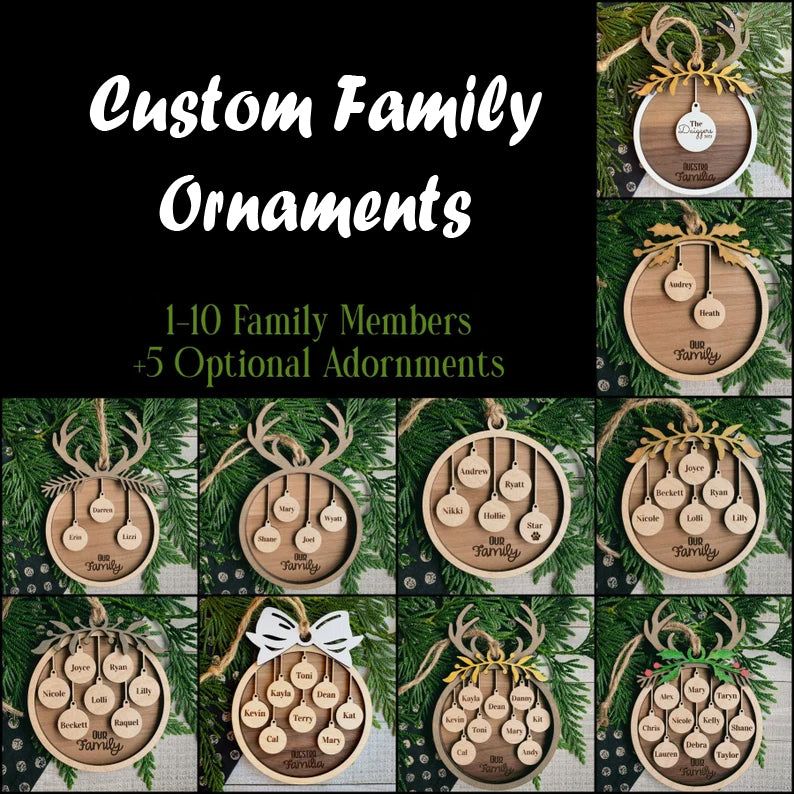 Personalized Family Ornaments