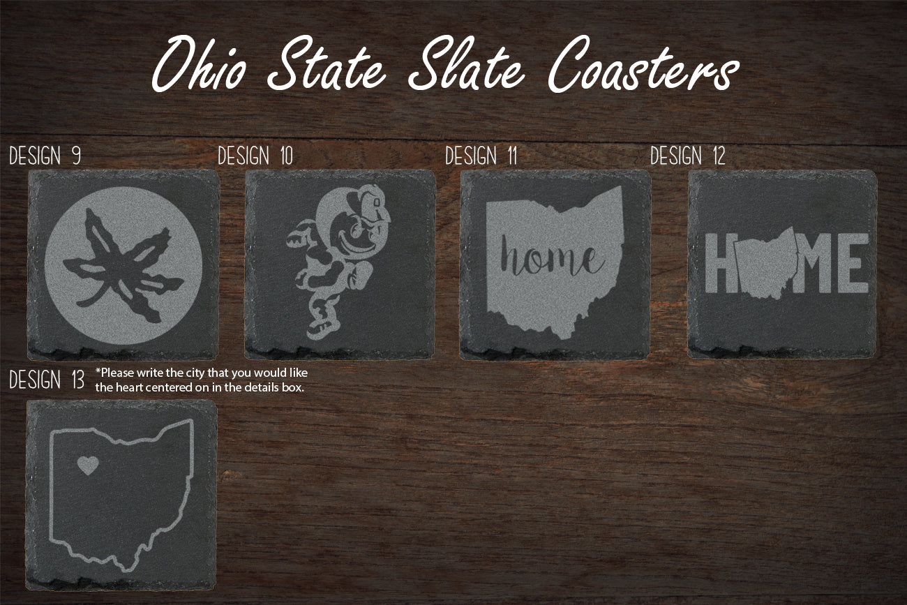 Ohio State Slate Coasters