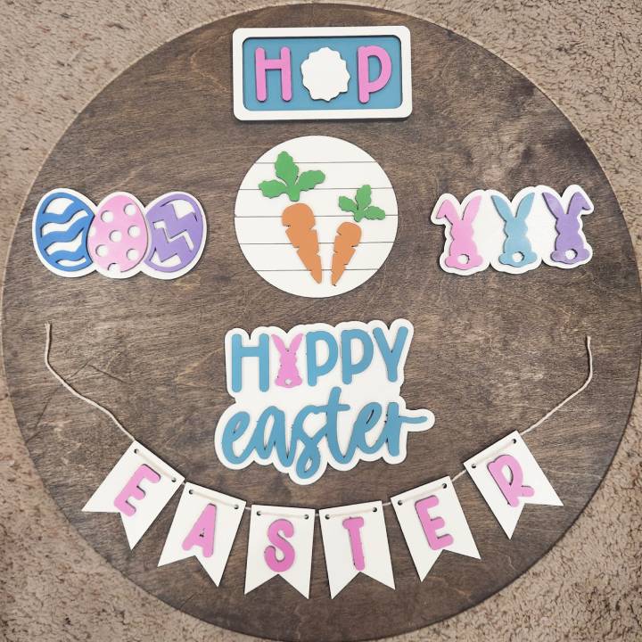 Easter Tiered Tray Decor - 6 pc