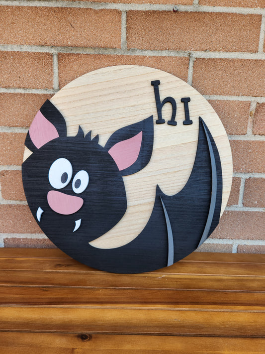 Bat HI Door Sign