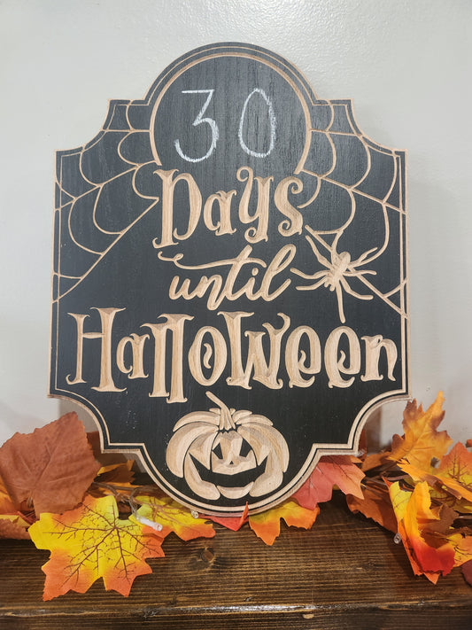 Days until Halloween Sign