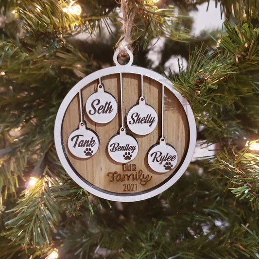 Personalized Family Ornaments